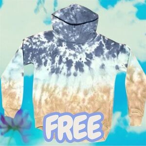 Free 🆕Girls Tie Dye Lightweight Hoodie